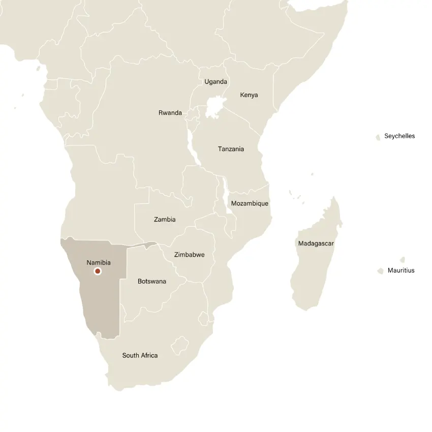 namibia travel guide map