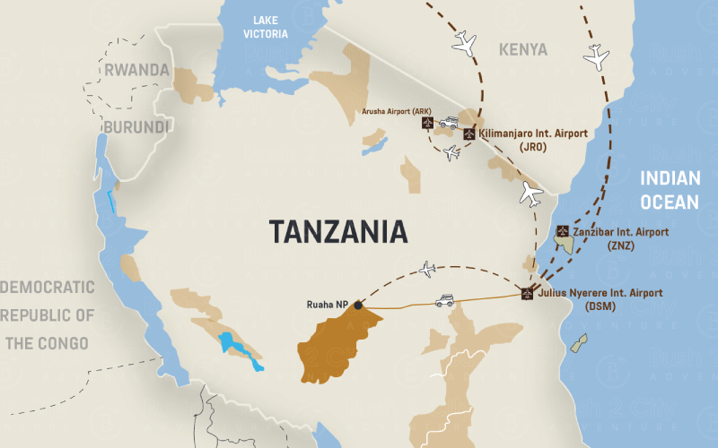 getting ruaha map bus2city