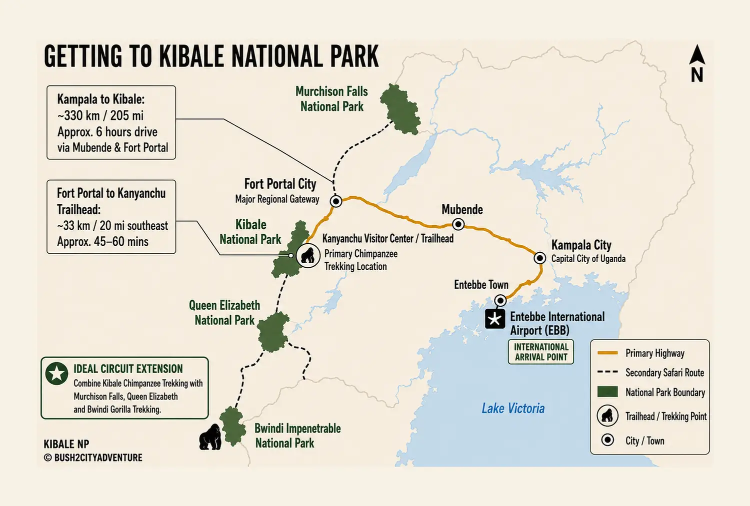 Getting-To-Kibale-National-Park-map